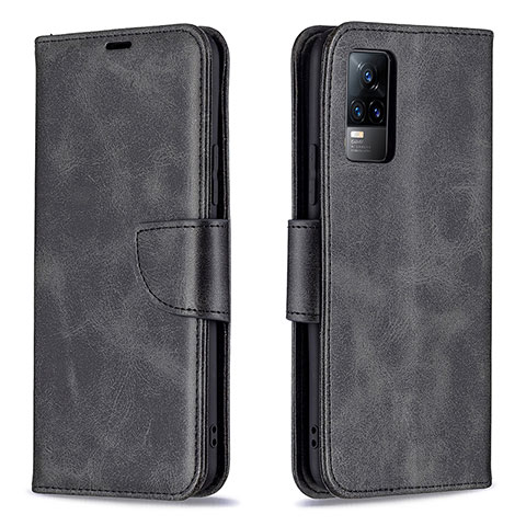 Coque Portefeuille Livre Cuir Etui Clapet B04F pour Vivo V21e 4G Noir