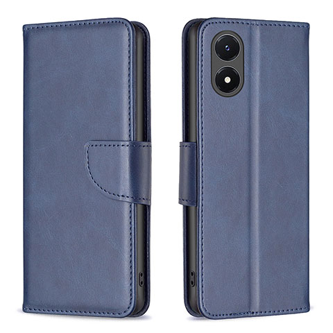 Coque Portefeuille Livre Cuir Etui Clapet B04F pour Vivo Y02S Bleu