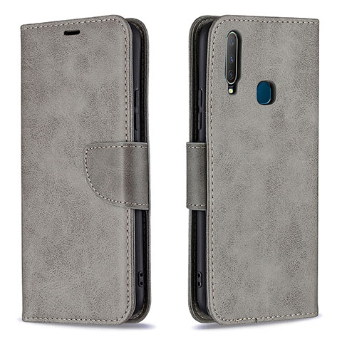 Coque Portefeuille Livre Cuir Etui Clapet B04F pour Vivo Y11 Gris