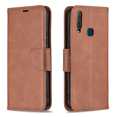 Coque Portefeuille Livre Cuir Etui Clapet B04F pour Vivo Y17 Marron