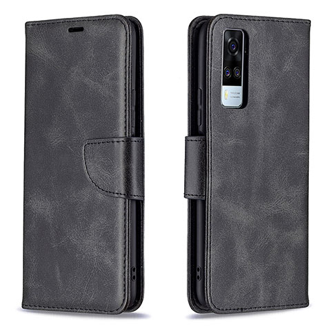 Coque Portefeuille Livre Cuir Etui Clapet B04F pour Vivo Y31 (2021) Noir