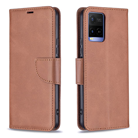 Coque Portefeuille Livre Cuir Etui Clapet B04F pour Vivo Y33s Marron