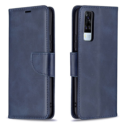 Coque Portefeuille Livre Cuir Etui Clapet B04F pour Vivo Y51A Bleu