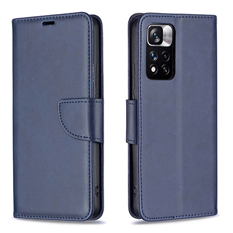 Coque Portefeuille Livre Cuir Etui Clapet B04F pour Xiaomi Mi 11i 5G (2022) Bleu