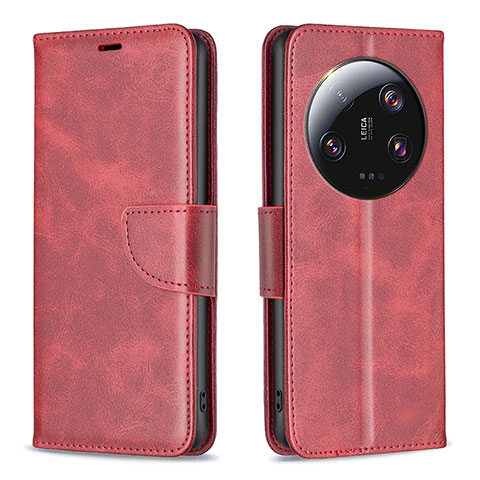 Coque Portefeuille Livre Cuir Etui Clapet B04F pour Xiaomi Mi 13 Ultra 5G Rouge