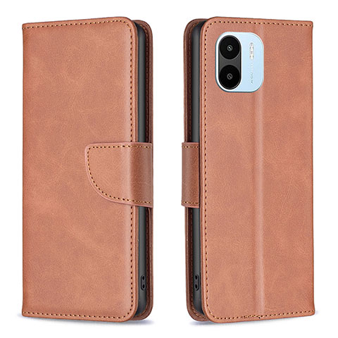 Coque Portefeuille Livre Cuir Etui Clapet B04F pour Xiaomi Poco C50 Marron