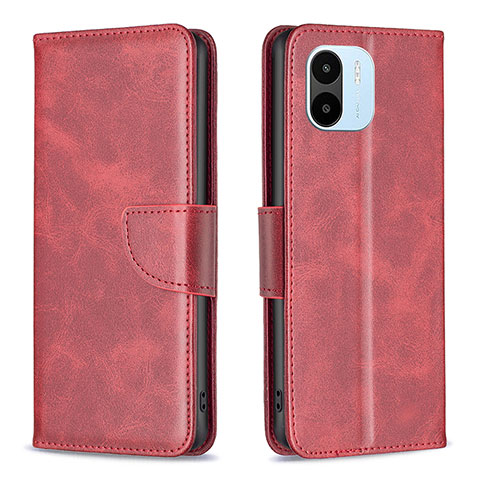 Coque Portefeuille Livre Cuir Etui Clapet B04F pour Xiaomi Poco C51 Rouge