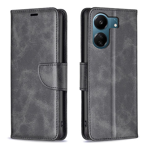 Coque Portefeuille Livre Cuir Etui Clapet B04F pour Xiaomi Poco C65 Noir