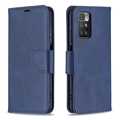 Coque Portefeuille Livre Cuir Etui Clapet B04F pour Xiaomi Redmi 10 (2022) Bleu