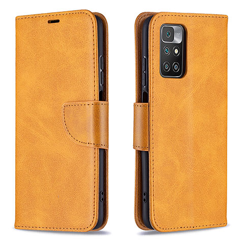 Coque Portefeuille Livre Cuir Etui Clapet B04F pour Xiaomi Redmi 10 4G Brun Clair