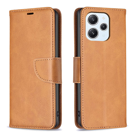 Coque Portefeuille Livre Cuir Etui Clapet B04F pour Xiaomi Redmi 12 4G Brun Clair