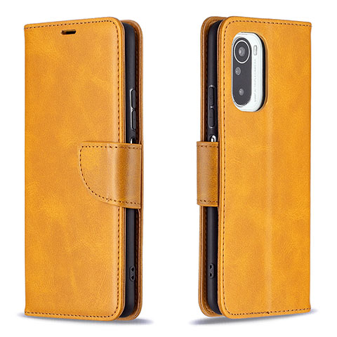 Coque Portefeuille Livre Cuir Etui Clapet B04F pour Xiaomi Redmi K40 5G Brun Clair