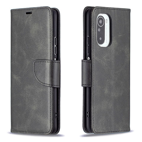 Coque Portefeuille Livre Cuir Etui Clapet B04F pour Xiaomi Redmi K40 Pro 5G Noir