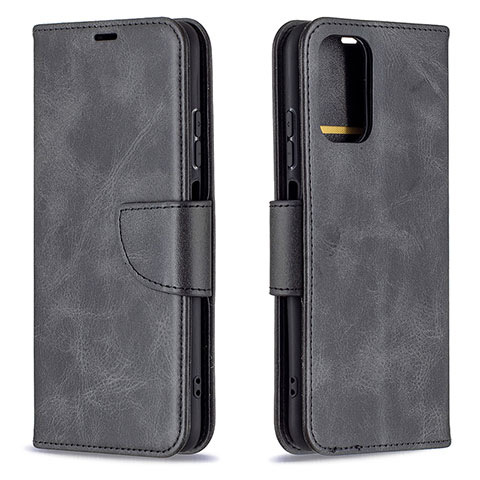 Coque Portefeuille Livre Cuir Etui Clapet B04F pour Xiaomi Redmi Note 10 4G Noir