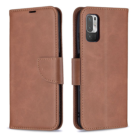 Coque Portefeuille Livre Cuir Etui Clapet B04F pour Xiaomi Redmi Note 10 5G Marron