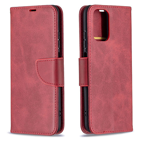 Coque Portefeuille Livre Cuir Etui Clapet B04F pour Xiaomi Redmi Note 10S 4G Rouge