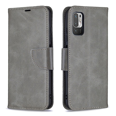 Coque Portefeuille Livre Cuir Etui Clapet B04F pour Xiaomi Redmi Note 10T 5G Gris