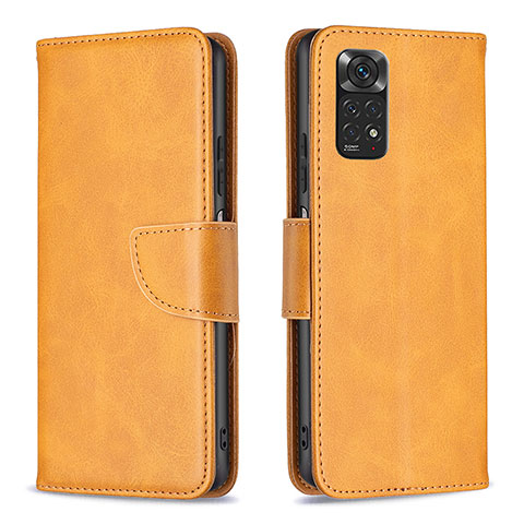 Coque Portefeuille Livre Cuir Etui Clapet B04F pour Xiaomi Redmi Note 11 4G (2022) Brun Clair