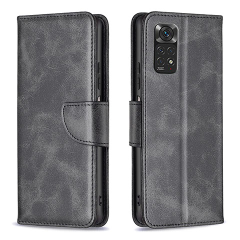 Coque Portefeuille Livre Cuir Etui Clapet B04F pour Xiaomi Redmi Note 11 4G (2022) Noir