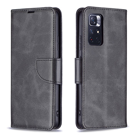 Coque Portefeuille Livre Cuir Etui Clapet B04F pour Xiaomi Redmi Note 11 5G Noir