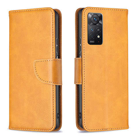 Coque Portefeuille Livre Cuir Etui Clapet B04F pour Xiaomi Redmi Note 11 Pro 5G Brun Clair