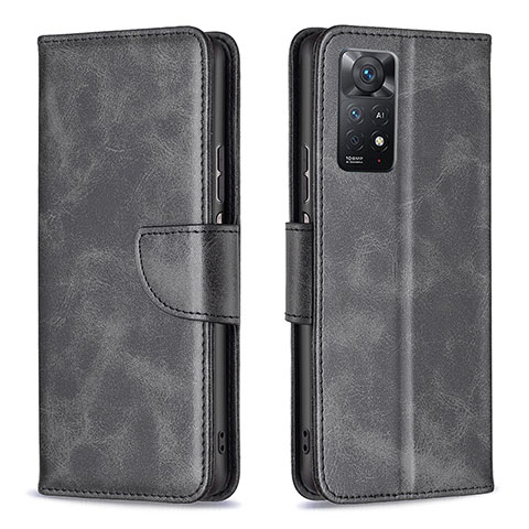 Coque Portefeuille Livre Cuir Etui Clapet B04F pour Xiaomi Redmi Note 11 Pro 5G Noir