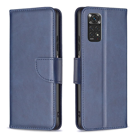 Coque Portefeuille Livre Cuir Etui Clapet B04F pour Xiaomi Redmi Note 11S 4G Bleu