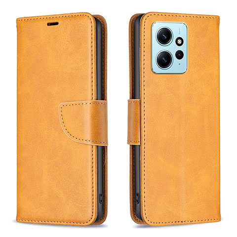 Coque Portefeuille Livre Cuir Etui Clapet B04F pour Xiaomi Redmi Note 12 4G Brun Clair