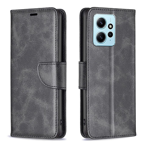 Coque Portefeuille Livre Cuir Etui Clapet B04F pour Xiaomi Redmi Note 12 4G Noir