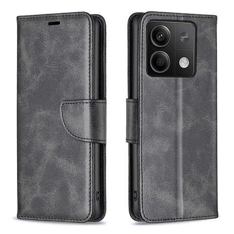 Coque Portefeuille Livre Cuir Etui Clapet B04F pour Xiaomi Redmi Note 13 5G Noir