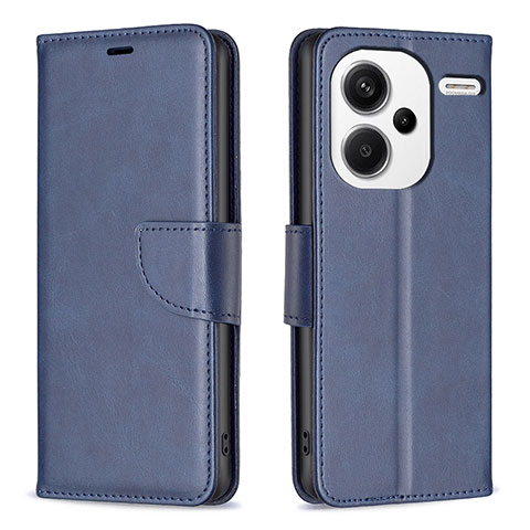 Coque Portefeuille Livre Cuir Etui Clapet B04F pour Xiaomi Redmi Note 13 Pro+ Plus 5G Bleu