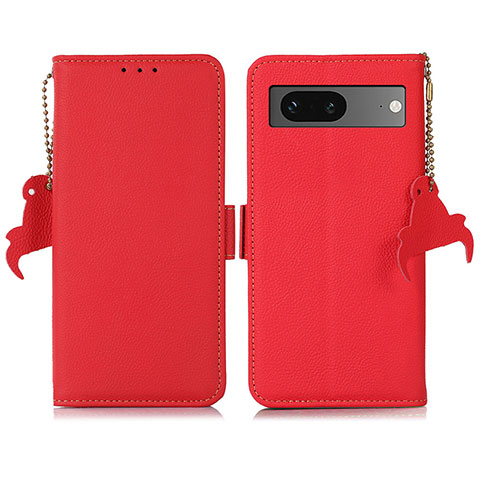 Coque Portefeuille Livre Cuir Etui Clapet B04H pour Google Pixel 7 5G Rouge