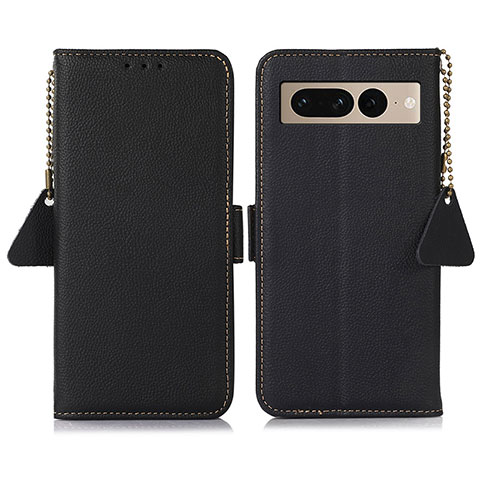 Coque Portefeuille Livre Cuir Etui Clapet B04H pour Google Pixel 7 Pro 5G Noir