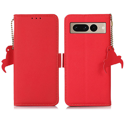 Coque Portefeuille Livre Cuir Etui Clapet B04H pour Google Pixel 7 Pro 5G Rouge