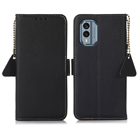 Coque Portefeuille Livre Cuir Etui Clapet B04H pour Nokia X30 5G Noir