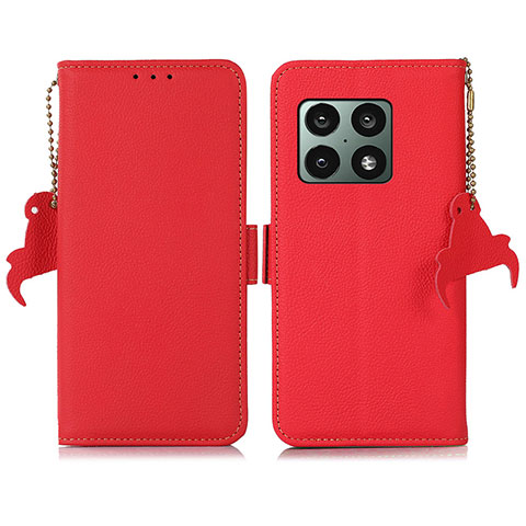 Coque Portefeuille Livre Cuir Etui Clapet B04H pour OnePlus 10 Pro 5G Rouge