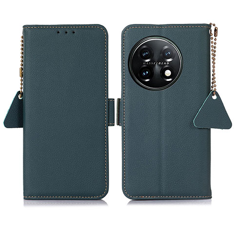 Coque Portefeuille Livre Cuir Etui Clapet B04H pour OnePlus 11 5G Vert