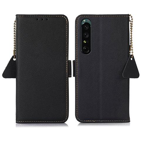 Coque Portefeuille Livre Cuir Etui Clapet B04H pour Sony Xperia 1 IV SO-51C Noir