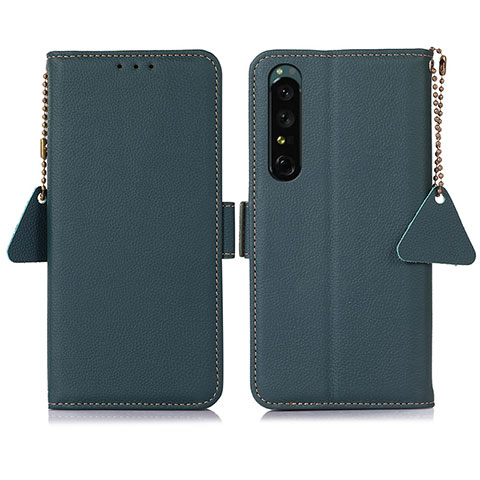 Coque Portefeuille Livre Cuir Etui Clapet B04H pour Sony Xperia 1 IV Vert