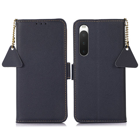 Coque Portefeuille Livre Cuir Etui Clapet B04H pour Sony Xperia 10 IV Bleu