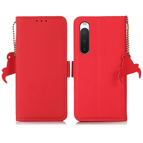 Coque Portefeuille Livre Cuir Etui Clapet B04H pour Sony Xperia 10 V Rouge