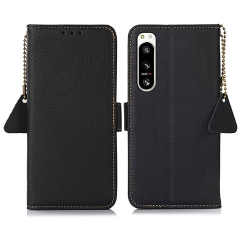 Coque Portefeuille Livre Cuir Etui Clapet B04H pour Sony Xperia 5 IV Noir