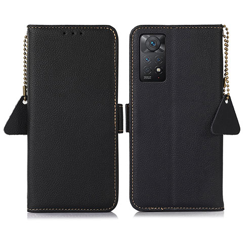 Coque Portefeuille Livre Cuir Etui Clapet B04H pour Xiaomi Redmi Note 12 Pro 4G Noir