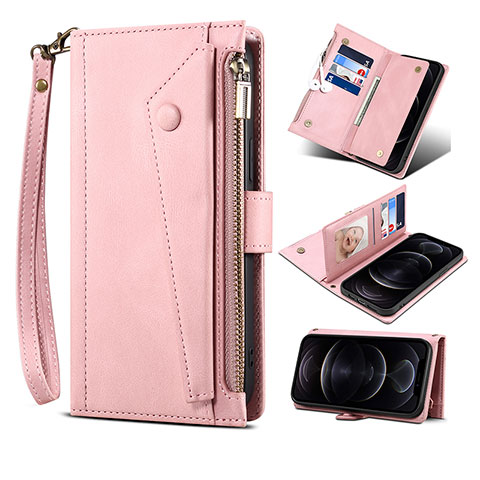 Coque Portefeuille Livre Cuir Etui Clapet B04S pour Samsung Galaxy S20 Ultra 5G Or Rose