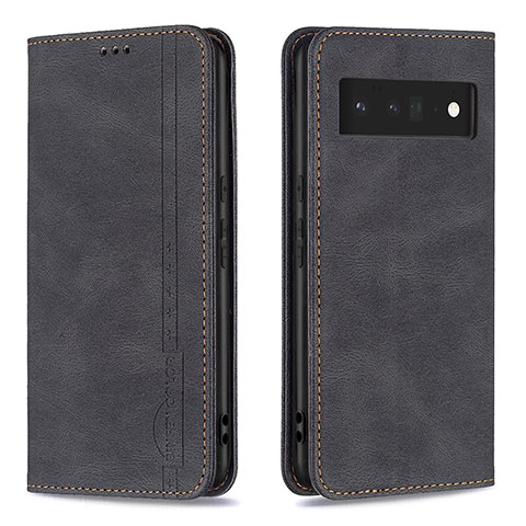 Coque Portefeuille Livre Cuir Etui Clapet B05F pour Google Pixel 6 Pro 5G Noir