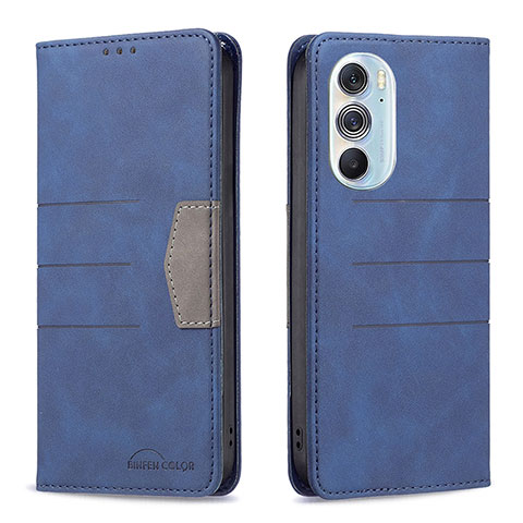 Coque Portefeuille Livre Cuir Etui Clapet B05F pour Motorola Moto Edge 30 Pro 5G Bleu