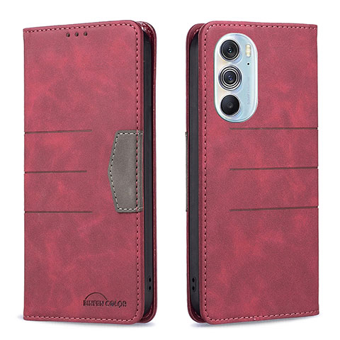 Coque Portefeuille Livre Cuir Etui Clapet B05F pour Motorola Moto Edge 30 Pro 5G Rouge