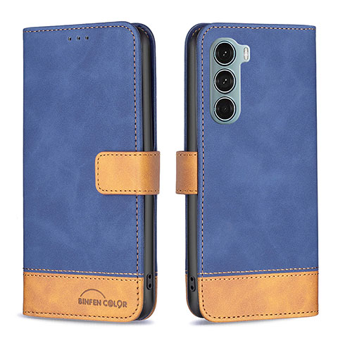 Coque Portefeuille Livre Cuir Etui Clapet B05F pour Motorola Moto Edge S30 5G Bleu