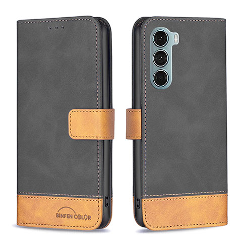 Coque Portefeuille Livre Cuir Etui Clapet B05F pour Motorola Moto Edge S30 5G Noir