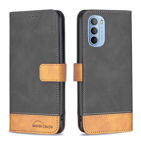 Coque Portefeuille Livre Cuir Etui Clapet B05F pour Motorola Moto G41 Noir